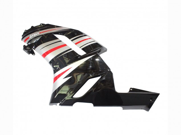 2007-2008 Kawasaki ZX6R Motorcycle Fairings - Black Silver Red Ninja Canada