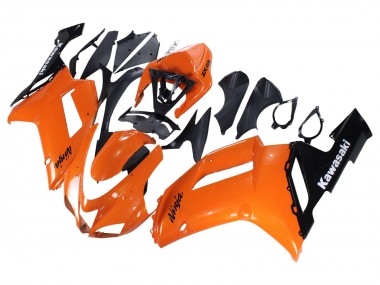 2007-2008 Kawasaki ZX6R Motorcycle Fairings - Orange Black Ninja Canada