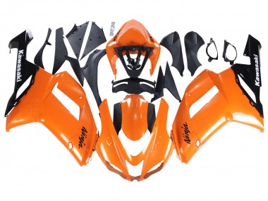 2007-2008 Kawasaki ZX6R Motorcycle Fairings - Orange Black Ninja Canada