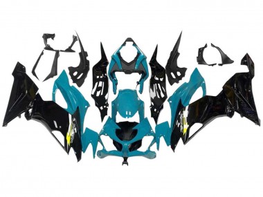 2009-2012 Kawasaki ZX6R Motorcycle Fairings - Light Blue Glossy Black Yellow Canada