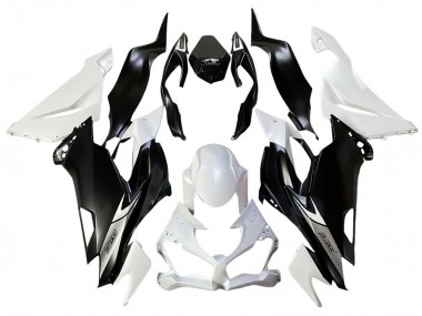 2013-2018 Kawasaki ZX6R Bike Fairings - White Matte Black Canada