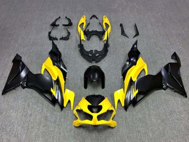 2019-2022 Kawasaki ZX6R Motorcycle Fairings - Yellow Matte Black Canada