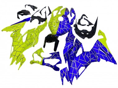 2019-2022 Kawasaki ZX6R Motorcycle Fairings - Blue Yellow Canada
