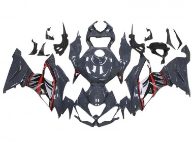 2019-2022 Kawasaki ZX6R Motorcycle Fairings - Nardo Grey Red White Shark Canada