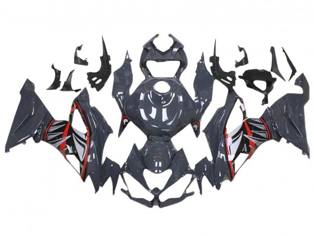 2019-2022 Kawasaki ZX6R Motorcycle Fairings - Nardo Grey Red White Shark Canada