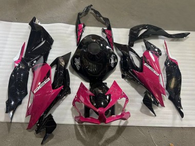 2019-2022 Kawasaki ZX6R Motorcycle Fairings - Glossy Black Pink Ninja Canada