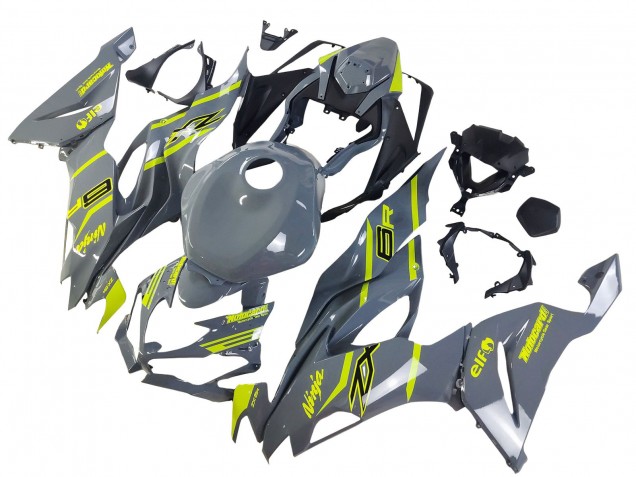 2019-2022 Kawasaki ZX6R Motorcycle Fairings - Nardo Grey Yellow Canada