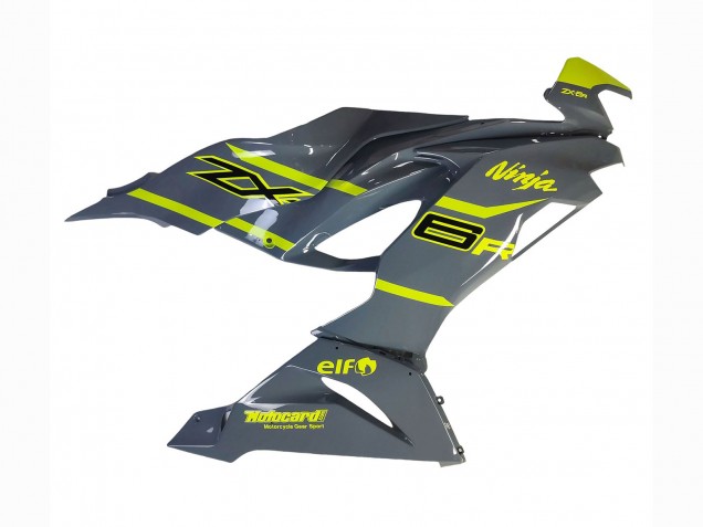 2019-2022 Kawasaki ZX6R Motorcycle Fairings - Nardo Grey Yellow Canada