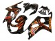 2000-2002 Suzuki GSXR1000 Motorcycle Fairings - Glossy Black Orange Flame Canada