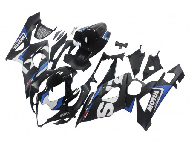 2005-2006 Suzuki GSXR 1000 Motorcycle Fairings - Black Blue White Motul Canada