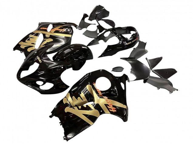 1996-2007 Suzuki GSXR 1300 Hayabusa Motorcycle Fairings - Glossy Black Gold Hayabusa Canada