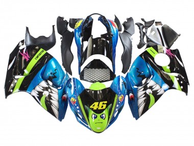 2008-2020 Blue Green Black Shark 46 Suzuki GSXR 1300 Hayabusa Motorcycle Fairings Canada
