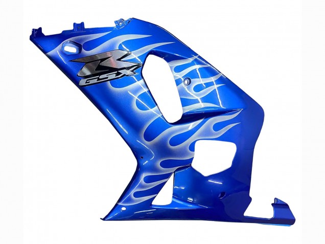 2001-2003 Suzuki GSXR 600 / GSXR 750 Motorcycle Fairings - Blue with White Flame Canada