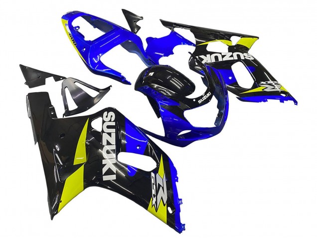 2001-2003 Suzuki GSXR 600 / GSXR 750 Motorcycle Fairings - Blue Yellow Glossy Black Canada