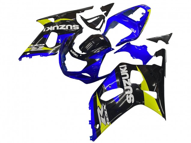 2001-2003 Suzuki GSXR 600 / GSXR 750 Motorcycle Fairings - Blue Yellow Glossy Black Canada
