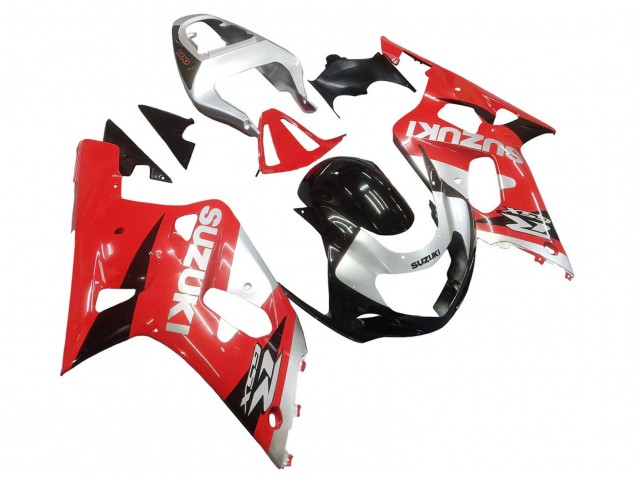 2001-2003 Suzuki GSXR 600 / GSXR 750 Motorcycle Fairing - Red White Glossy Black Canada