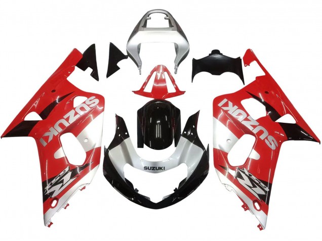 2001-2003 Suzuki GSXR 600 / GSXR 750 Motorcycle Fairing - Red White Glossy Black Canada