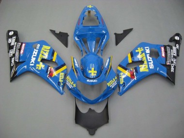 2001-2003 Suzuki GSXR 600 / GSXR 750 Motorcycle Fairings - Blue Yellow Black Motul Rizla Canada