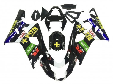 2001-2003 Suzuki GSXR 600 / GSXR 750 Motorcycle Fairings - Glossy Black Green White Yellow Rizla Canada