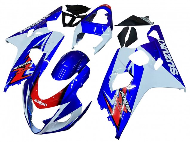 2004-2005 Suzuki GSXR 600 / GSXR 750 Motorcycle Fairing - White Blue Red Canada
