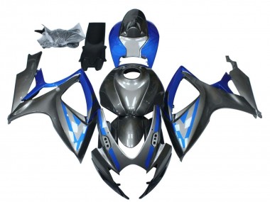 2006-2007 Suzuki GSXR 600 / GSXR 750 Motorcycle Fairings - Blue Grey Black Canada