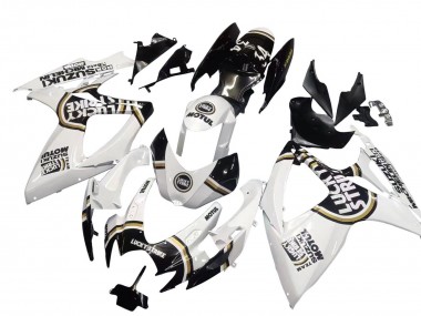 2006-2007 Suzuki GSXR 600 / GSXR 750 Motorcycle Fairings - White Black Lucky Strike Motul Canada