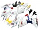 2006-2007 Suzuki GSXR 600 / GSXR 750 Motorcycle Fairings - White Red Yellow Motul Canada