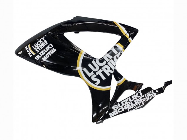 2006-2007 Suzuki GSXR 600 / GSXR 750 Motorcycle Fairings - Glossy Black White Motul Lucky Strike Canada