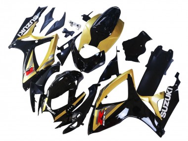 2006-2007 Suzuki GSXR 600 / GSXR 750 Motorcycle Fairings - Gold Glossy Black Red Canada