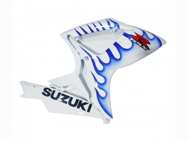 2006-2007 Suzuki GSXR 600 / GSXR 750 Motorcycle Fairings - White Blue Flame Canada