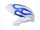 2006-2007 Suzuki GSXR 600 / GSXR 750 Motorcycle Fairings - White Blue Flame Canada