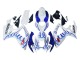 2006-2007 Suzuki GSXR 600 / GSXR 750 Motorcycle Fairings - White Blue Flame Canada