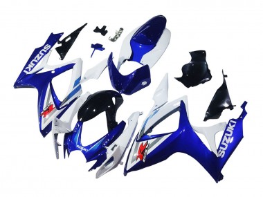 2006-2007 Suzuki GSXR 600 / GSXR 750 Motorcycle Fairings - White Blue Glossy Black Red Canada