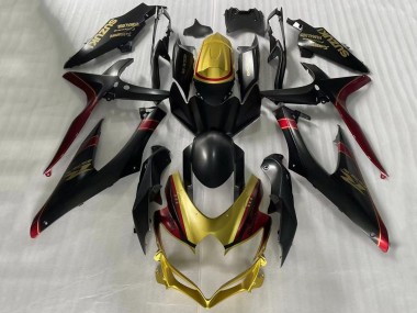 2006-2007 Suzuki GSXR 600 / GSXR 750 Motorcycle Fairings - Gold Matte Black Red Canada