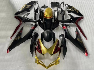 2006-2007 Suzuki GSXR 600 / GSXR 750 Motorcycle Fairings - Gold Matte Black Red Canada