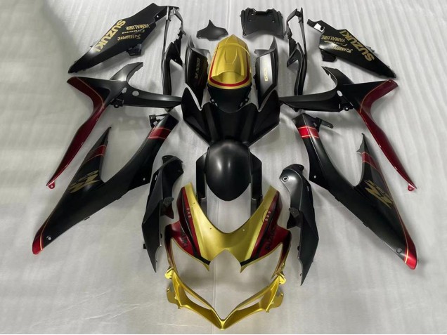 2006-2007 Suzuki GSXR 600 / GSXR 750 Motorcycle Fairings - Gold Matte Black Red Canada