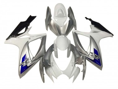 2006-2007 Suzuki GSXR 600 / GSXR 750 Motorcycle Fairings - White Silver Blue Black Canada
