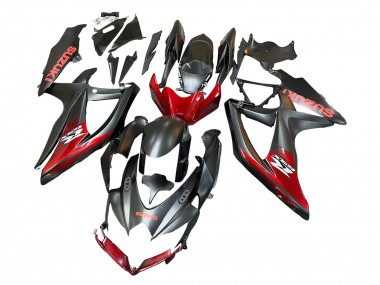 2008-2010 Suzuki GSXR 600 / GSXR 750 Motorcycle Fairings - Matte Black Red Canada