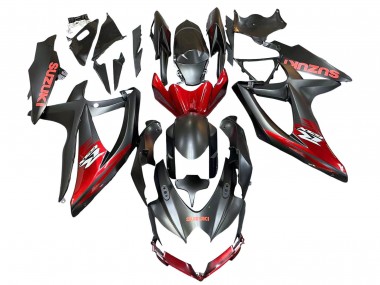 2008-2010 Suzuki GSXR 600 / GSXR 750 Motorcycle Fairings - Matte Black Red Canada