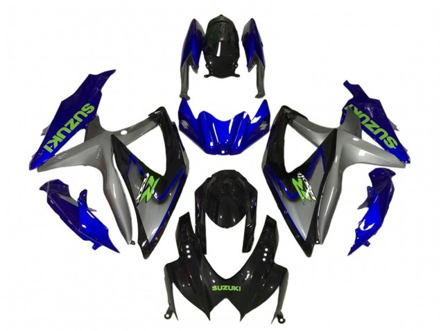 2008-2010 Suzuki GSXR 600 / GSXR 750 Motorcycle Fairings - Blue Grey Glossy Black Green Canada