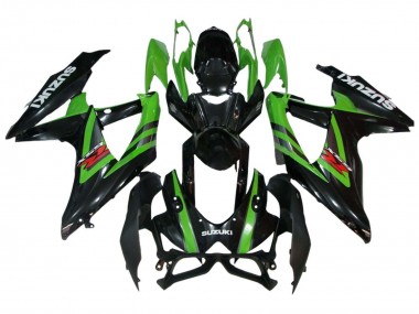 2008-2010 Suzuki GSXR 600 / GSXR 750 Motorcycle Fairings - Green Glossy Black Canada