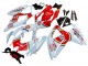 2008-2010 Suzuki GSXR 600 / GSXR 750 Motorcycle Fairings - White Red Motul Lucky Strike Canada