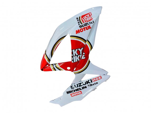 2008-2010 Suzuki GSXR 600 / GSXR 750 Motorcycle Fairings - White Red Motul Lucky Strike Canada