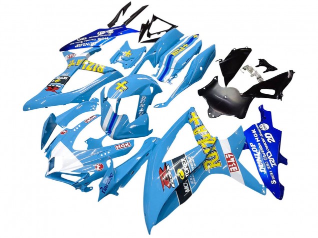 2008-2010 Suzuki GSXR 600 / GSXR 750 Motorcycle Fairings - Blue Yellow Rizla Canada