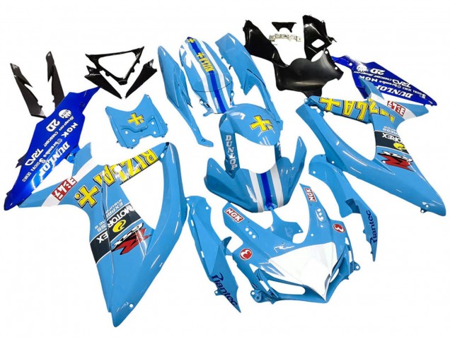 2008-2010 Suzuki GSXR 600 / GSXR 750 Motorcycle Fairings - Blue Yellow Rizla Canada