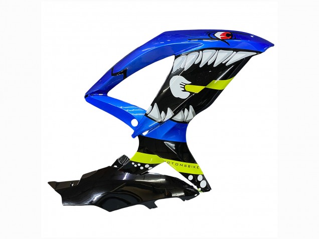 2008-2010 Suzuki GSXR 600 / GSXR 750 Motorcycle Fairings - Blue Fluorescent Green Shark Canada