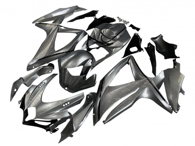 2008-2010 Suzuki GSXR 600 / GSXR 750 Motorcycle Fairings - Matte Grey Black Canada