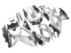 2008-2010 Suzuki GSXR 600 / GSXR 750 Motorcycle Fairings - Silver Matte Black Canada