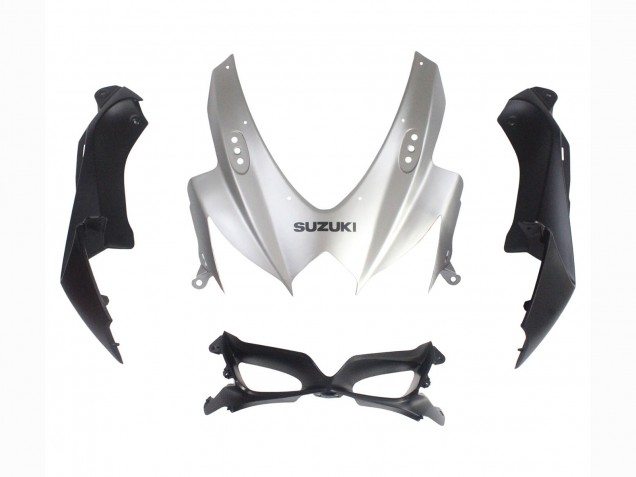 2008-2010 Suzuki GSXR 600 / GSXR 750 Motorcycle Fairings - Silver Matte Black Canada