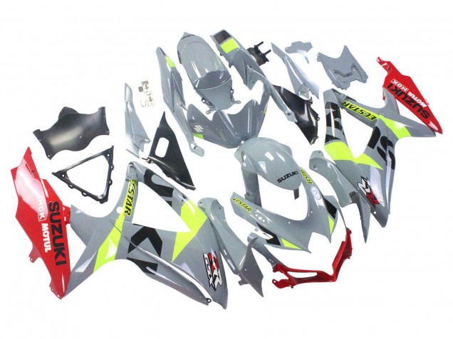 2008-2010 Suzuki GSXR 600 / GSXR 750 Motorcycle Fairings - Grey Yellow Red Canada